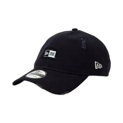 NEW ERA 9Twenty Washed Duck Box Logo Woven Patch "Navy"