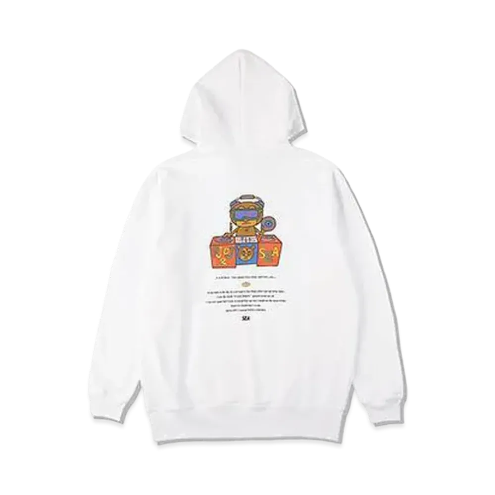 WIND AND SEA x PaRappa the Rapper (PJ Berri-Spin) Hoodie "White"