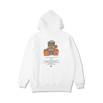 WIND AND SEA x PaRappa the Rapper (PJ Berri-Spin) Hoodie "White"