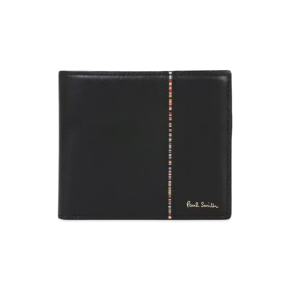 Paul Smith Signature Stripe Inverted Bifold Wallet "Black"