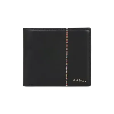 Paul Smith Signature Stripe Inverted Bifold Wallet "Black"