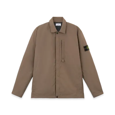 Stone Island Q0726 Polyester Micro Twill Light Jacket with Anti Drop - 24FW "Walnut Brown"