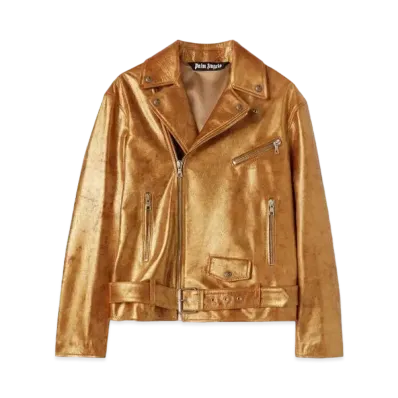 PALM ANGELS PA City Laminated Biker "Gold Red"
