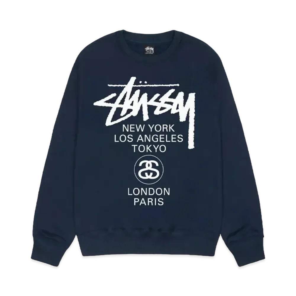 Stussy World Tour Crew "Navy"