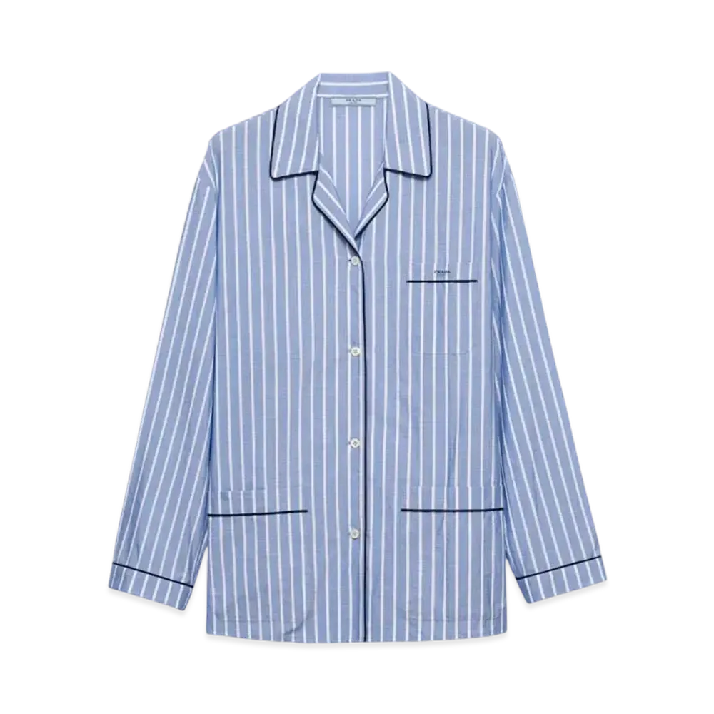 PRADA Women's Striped Chambray Shirt "Blue"