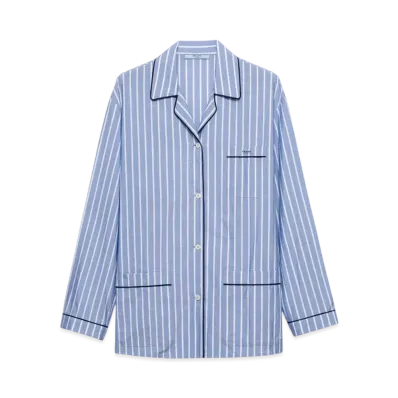 PRADA Women's Striped Chambray Shirt "Blue"