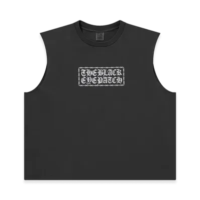 BlackEyePatch Barbed Wire Logo Sleeveless Tee "Washed Black"