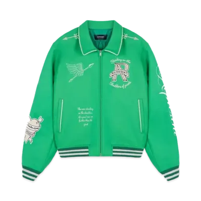 REPRESENT Cherub Wool Varsity Jacket "Green"