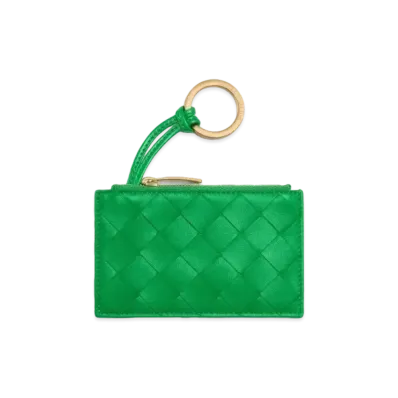 Bottega Veneta Key Pouch "Parakeet"