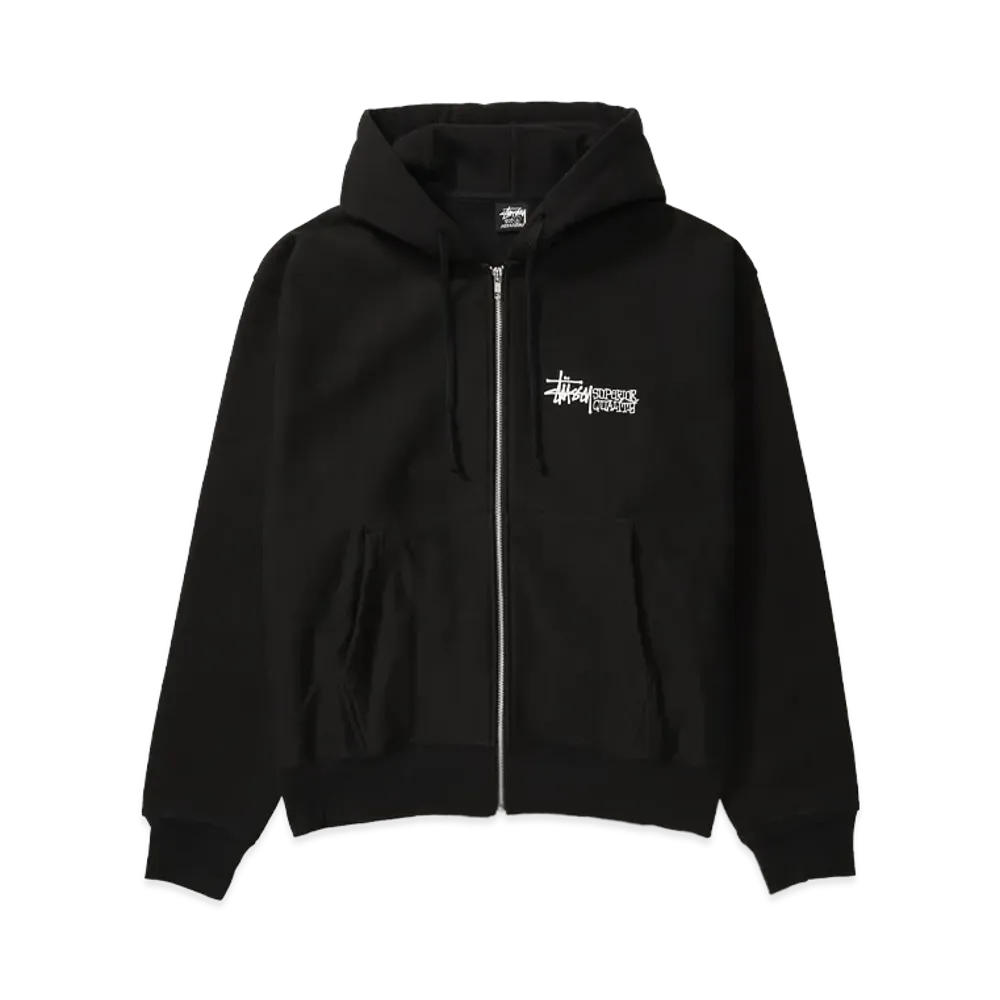 Stussy Superior Quality Zip Hoodie "Black"