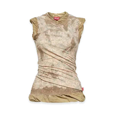 Diesel Women's Printed Stretch Cotton Top "Floral"