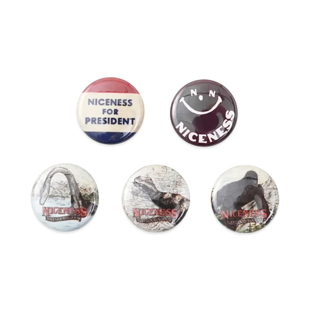 NICENESS Birthday Set Of 4 Aluminum Badges "Assort"