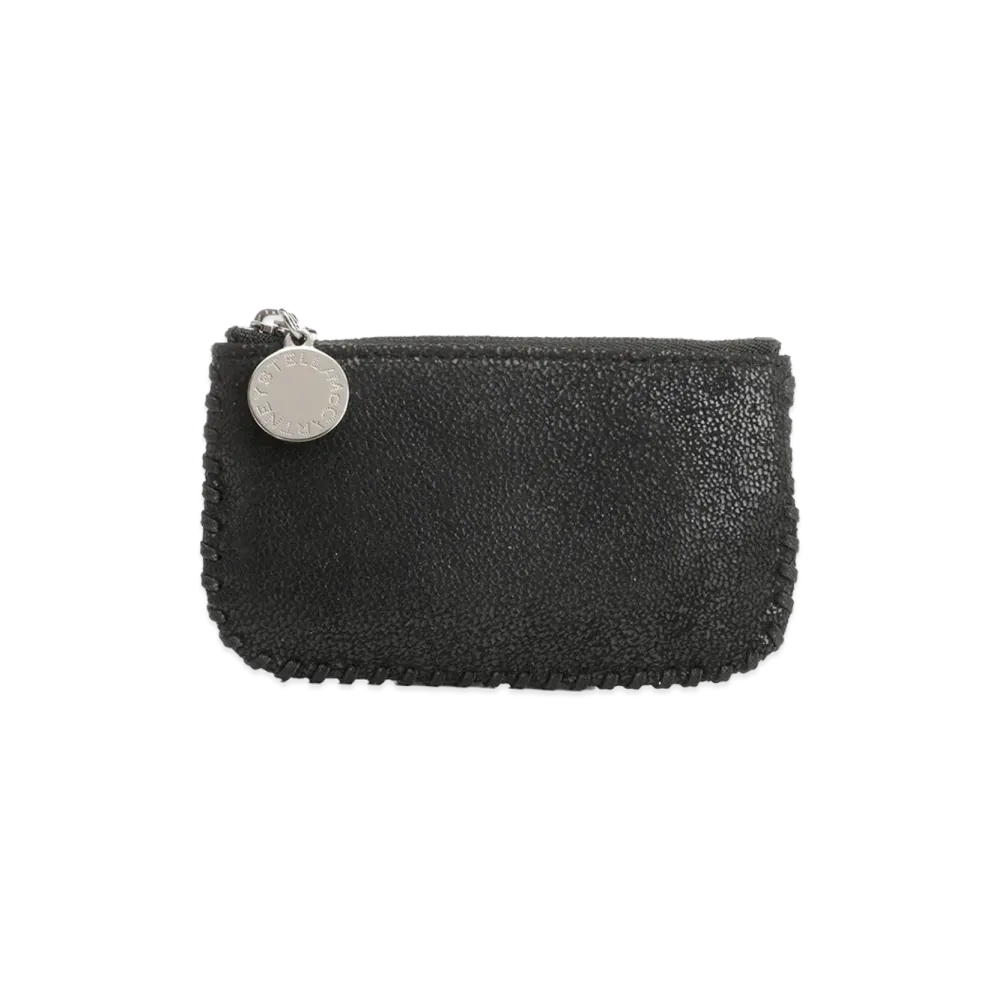 STELLA McCARTNEY Women's Falabella Zip Around Card Holder Keychain "Black"