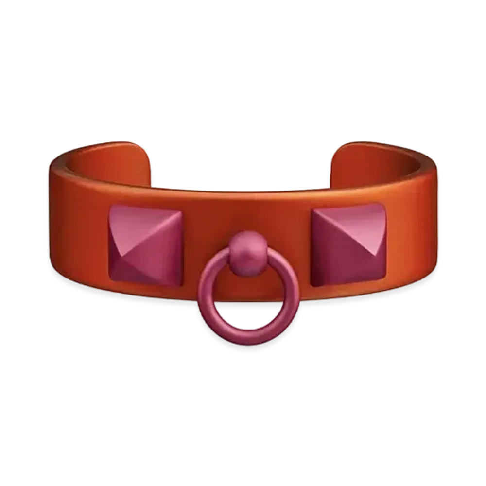 Hermes Medor Aluminium Sunset Bracelet "Orange Tropique/Rose Couture"