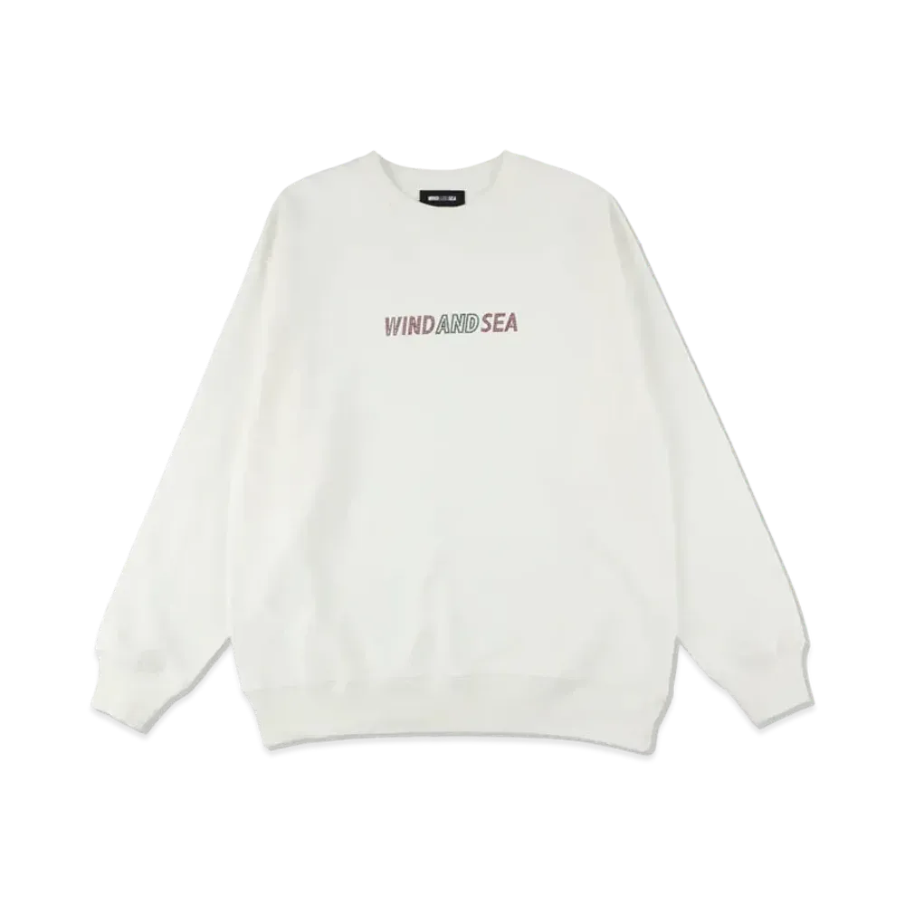 WIND AND SEA Xmas Rhine Stone Crew Neck "White"