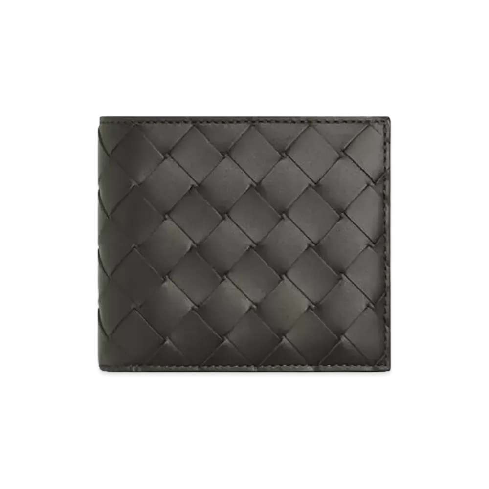 Bottega Veneta Intrecciato Bi-fold Wallet with Coin Purse "Graphite/Rainbow"