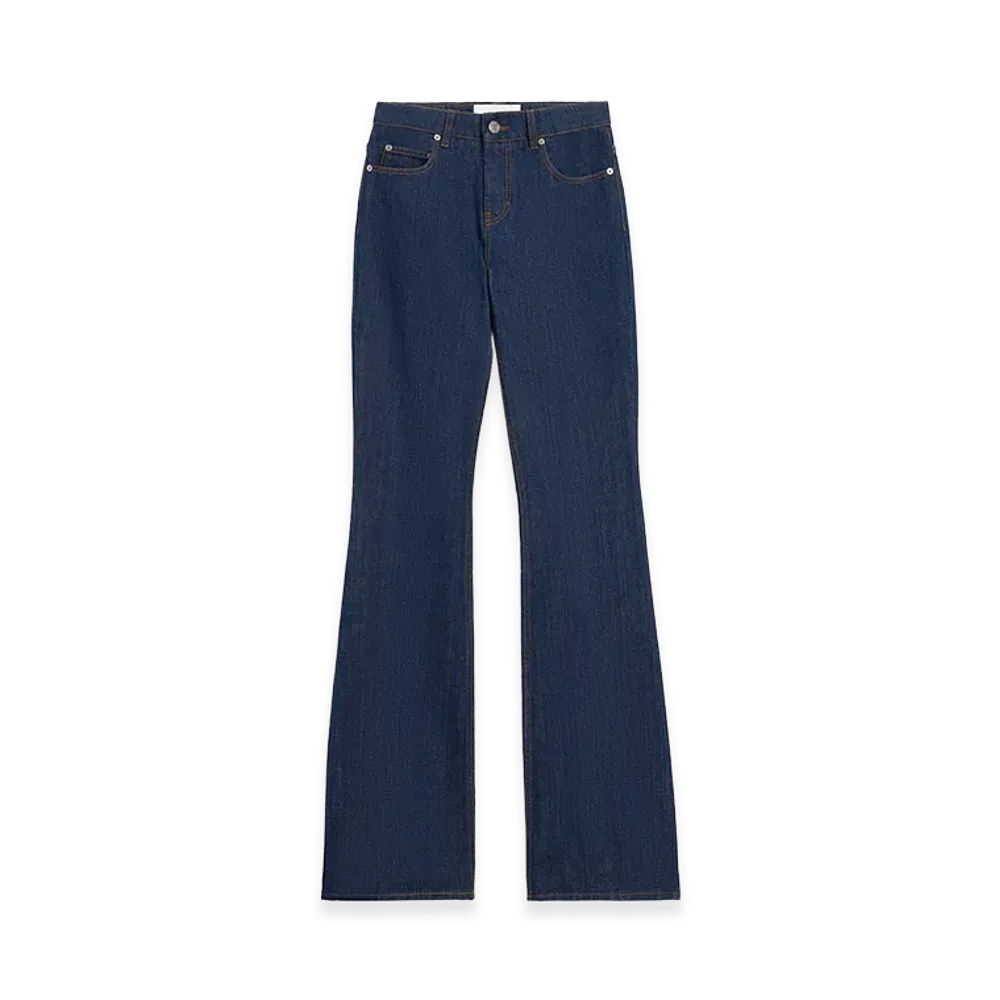 AMI PARIS Cotton Bootcut Fit Jeans "Blue"