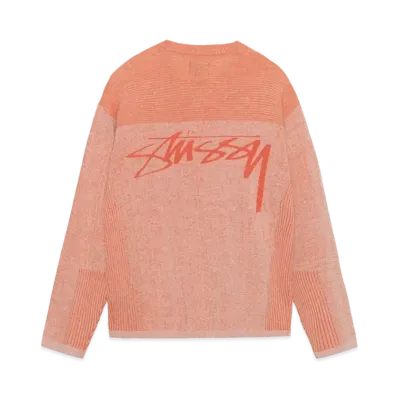 Stussy Engineered Panel Sweater "Orange"
