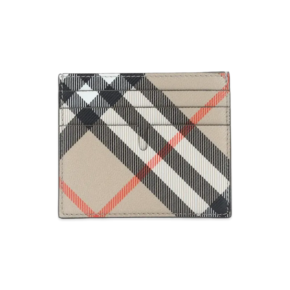 Burberry Check Credit Card Holder "Beige"