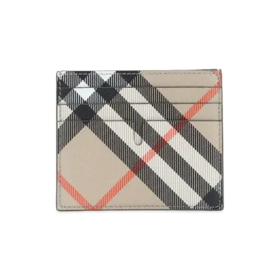 Burberry Check Credit Card Holder "Beige"