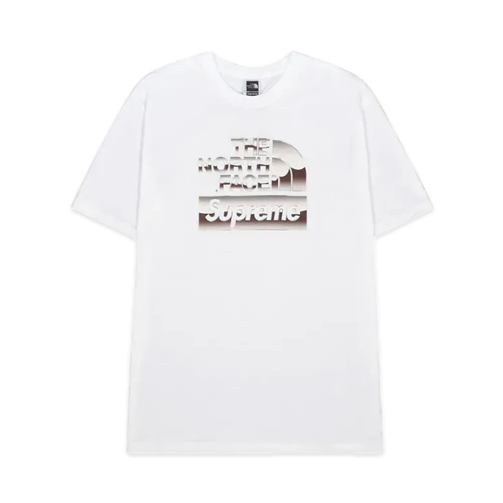 Supreme x The North Face Metallic Logo T-Shirt "White"