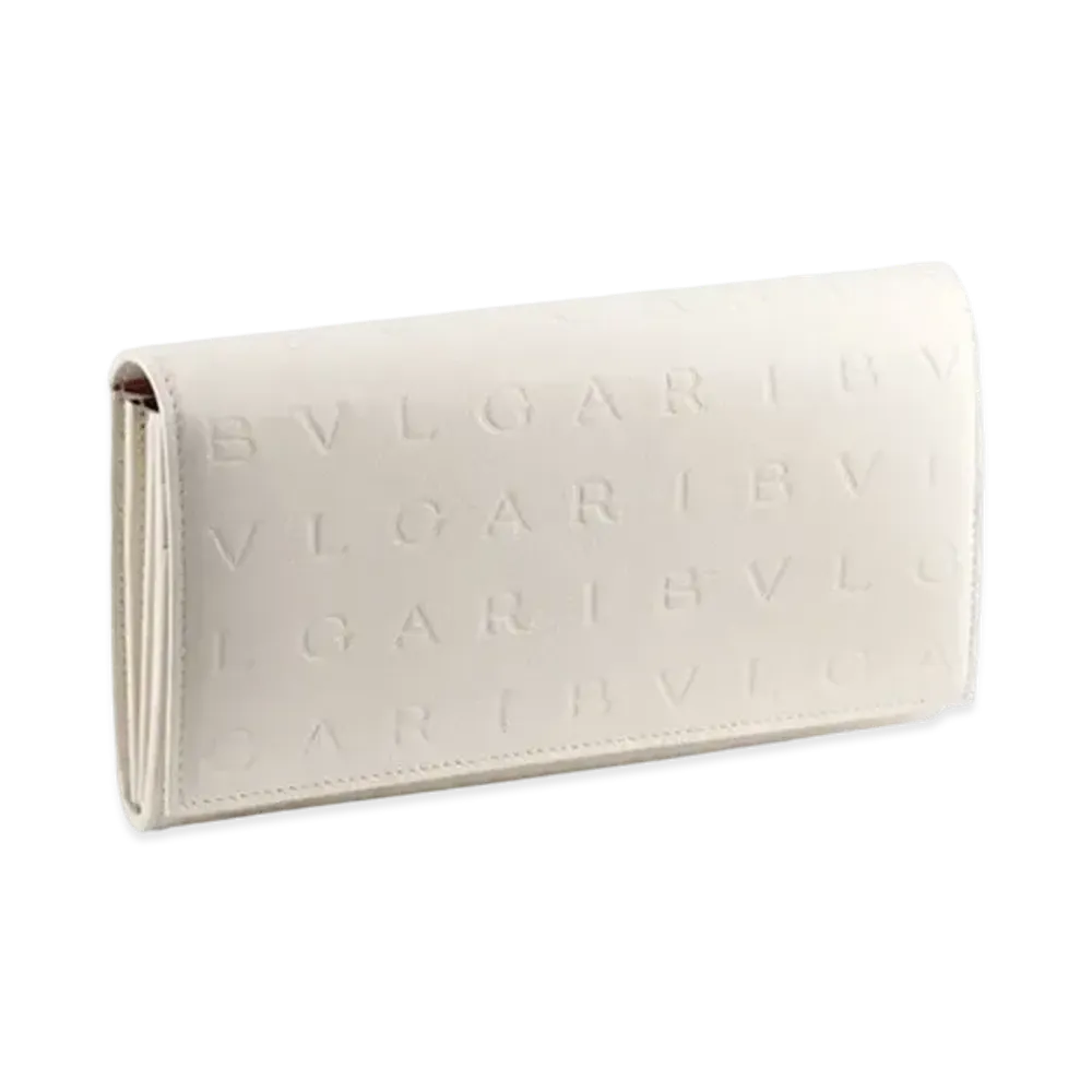 BVLGARI Logo Infinitum Large Wallet "Ivory"