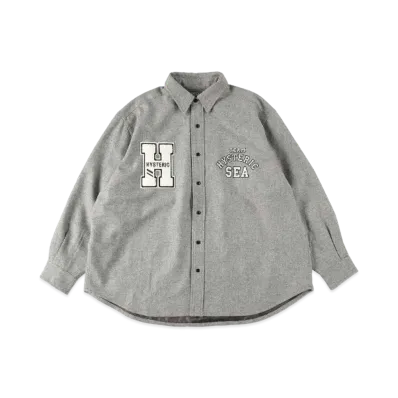 WIND AND SEA x HYSTERIC GLAMOUR Wool Shirt "Gray"