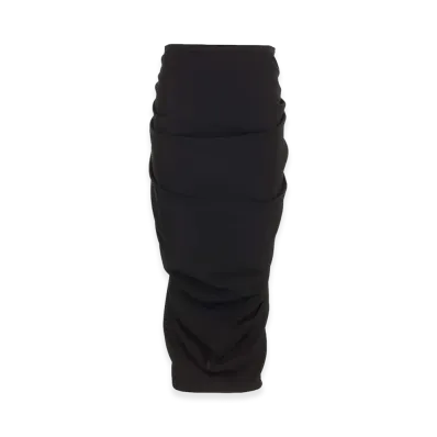 DRIES VAN NOTEN Women's Wool Jersey Midi Skirt "Black"