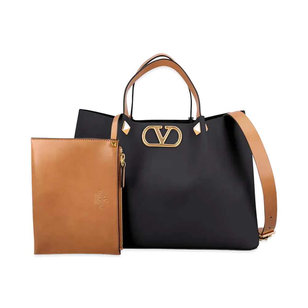 Valentino Women's Medium Vlogo Signature Bag In Calfskin "Black"
