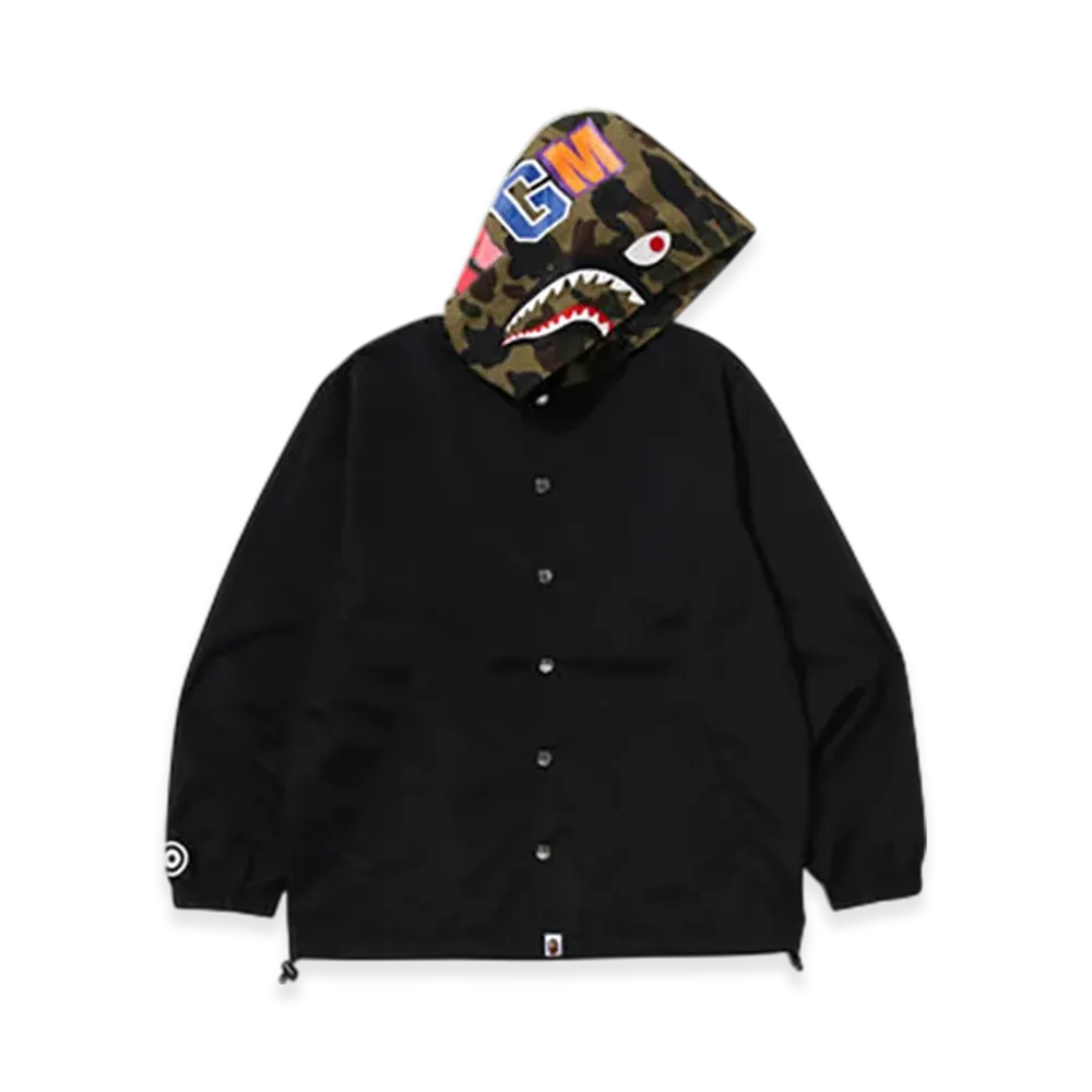 A BATHING APE Shark Coach Jacket "Black"