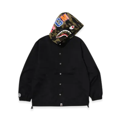 A BATHING APE Shark Coach Jacket "Black"