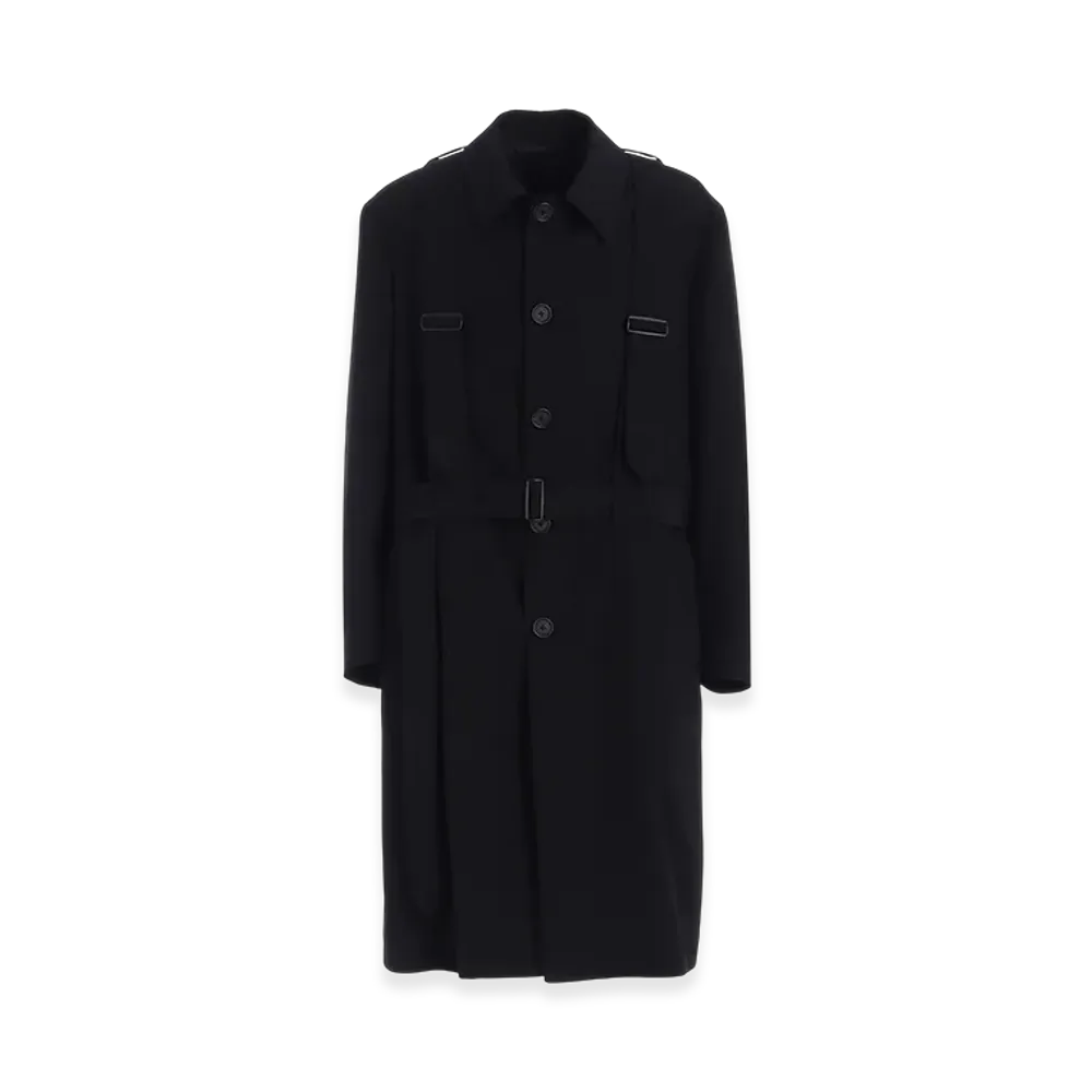 S'YTE Pe/Gabardine Belted Bandage Coat "Black"