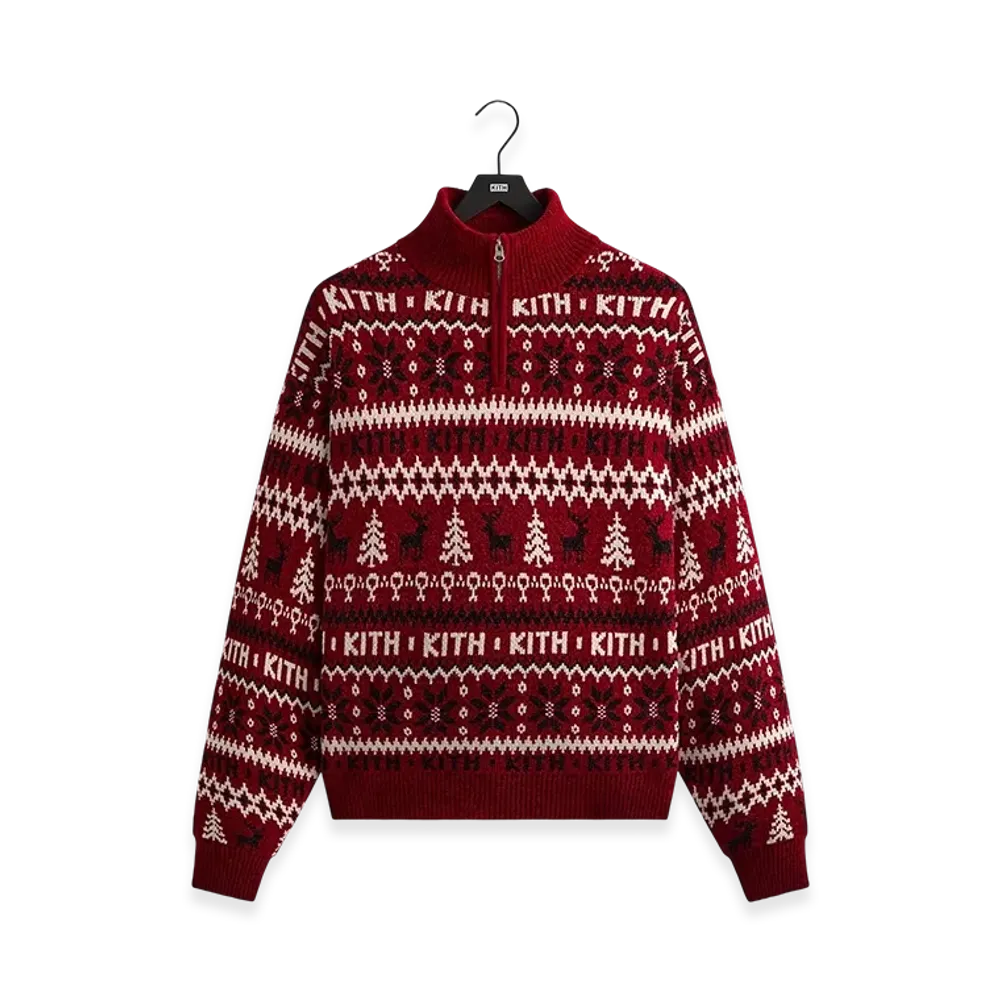 Kithmas Chenille Fair Isle Quarter Zip "Allure"