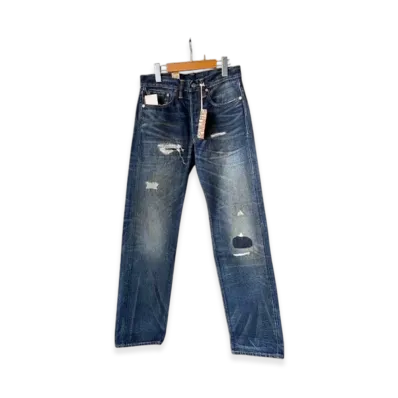 RRL Ralph Lauren Straght Leg-Full Length Straight 3x1 Selv Rht "Blue"