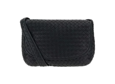 Bottega Veneta Leather Crossbody Bag "Midnight Blue"