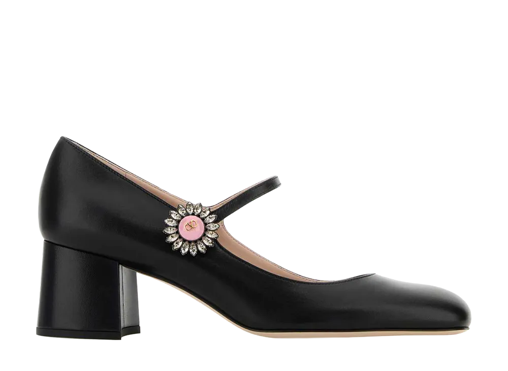 Valentino Garavani Women's Black Leather Preshoes Pumps "Black"