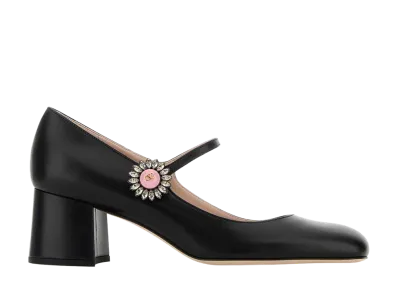 Valentino Garavani Women's Black Leather Preshoes Pumps "Black"