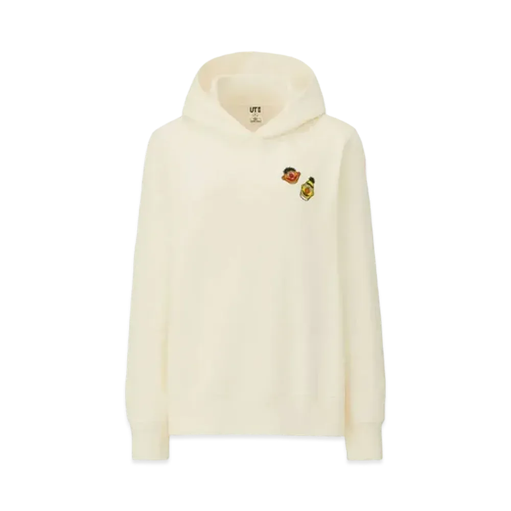 KAWS x Uniqlo x Sesame Street Bert & Ernie Heads Hoodie "Natural"