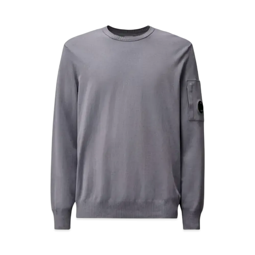 C.P. Company Cotton Crepe Crewneck Lens Knit "Lavander Violet"