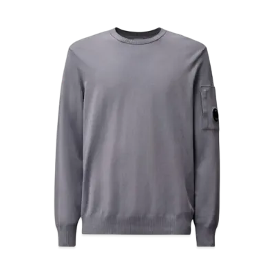C.P. Company Cotton Crepe Crewneck Lens Knit "Lavander Violet"