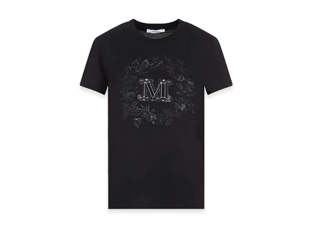 Max Mara Women's Cotton Jersey T-Shirt Elmo "Black"