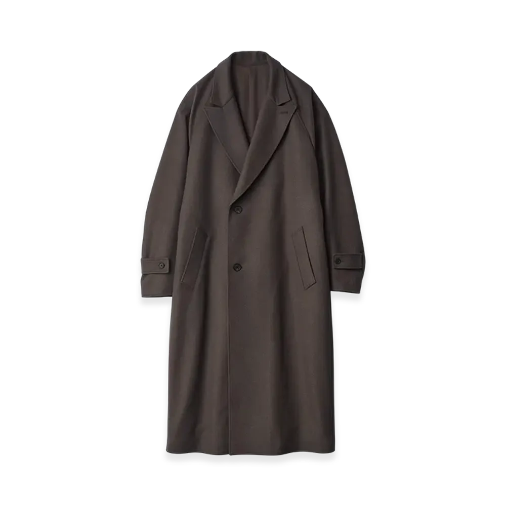 ssstein Oversized Peak Lapel Coat "Grey Khaki"