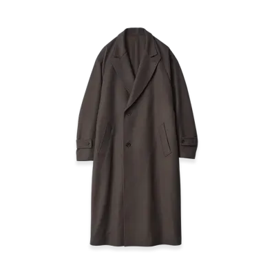 ssstein Oversized Peak Lapel Coat "Grey Khaki"