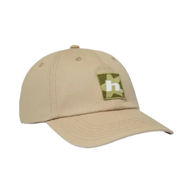 HUF Fall 24 Star Box Logo 6 Panel CV Hat "Stone"