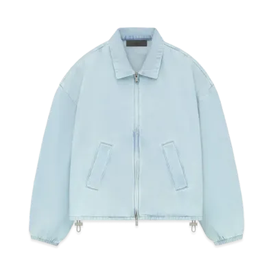 FEAR OF GOD ESSENTIALS Women's Shell Bomber "Light Wash Denim"