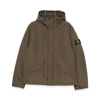 Stone Island Crinkle Reps Ny Short Down Jacket "Brown"