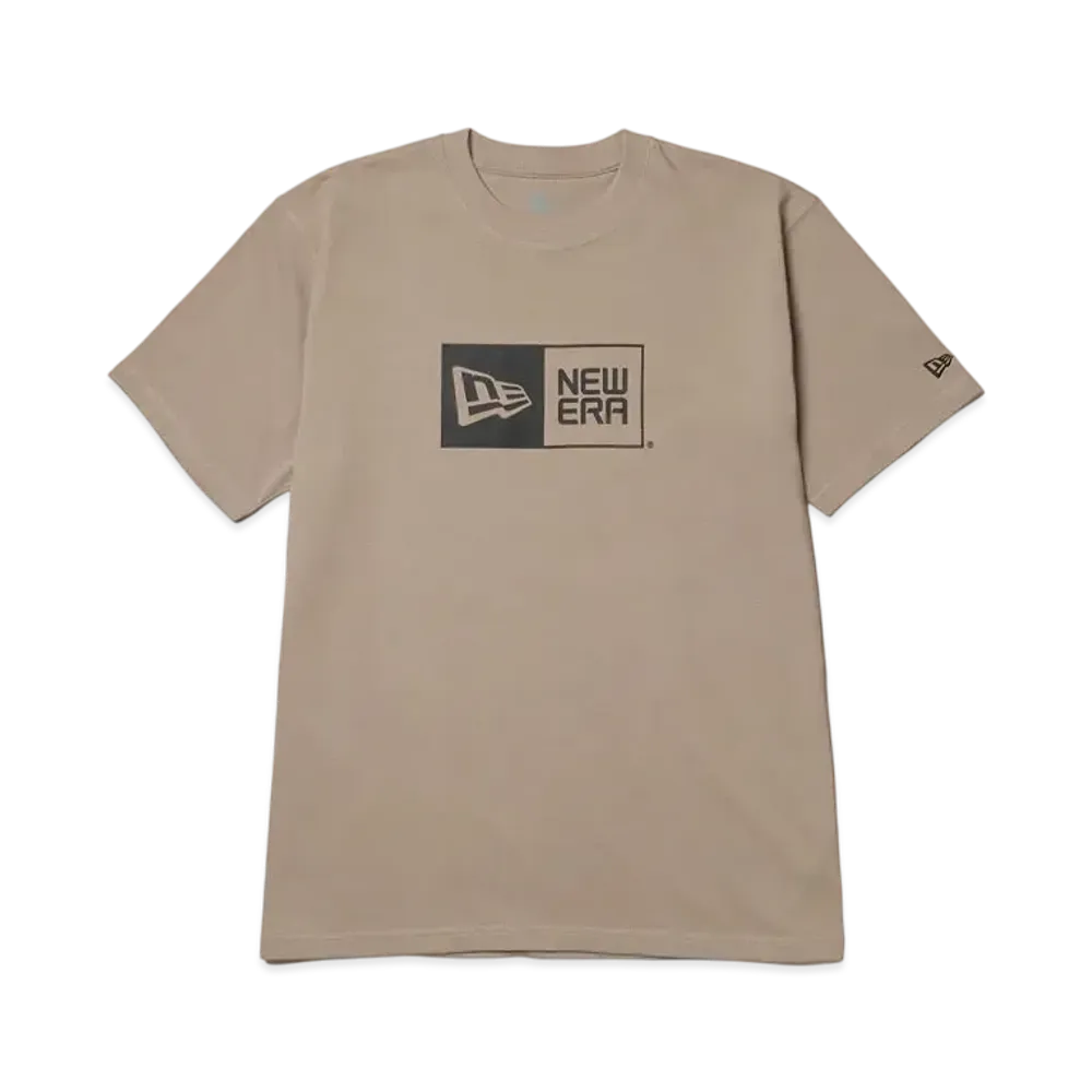 NEW ERA Short Sleeve Cotton T-shirt Box Logo Regular Fit "Rose Gray"