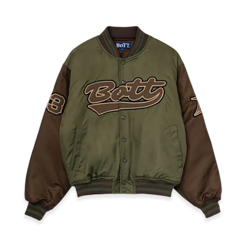 BoTT Nylon Varsity Jacket "Olive"