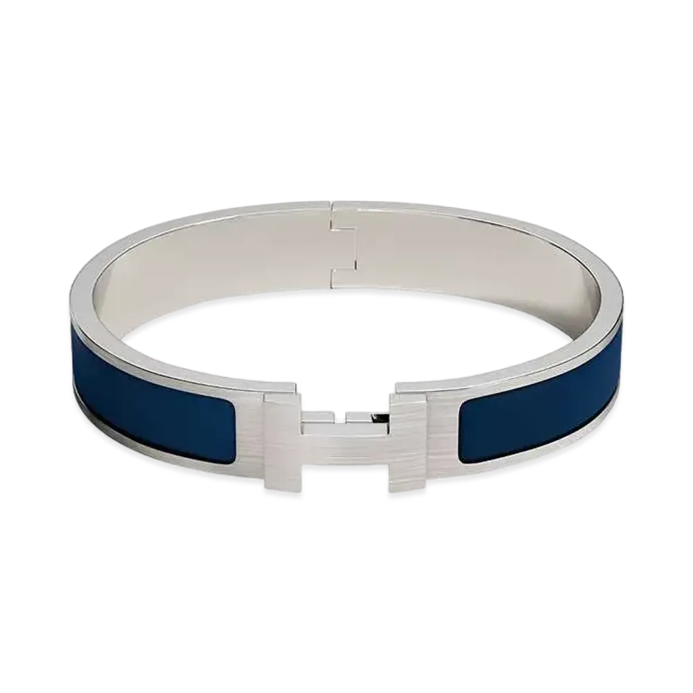 Hermes Clic HH Bracelet "Bleu De Biarritz Mat/Palladium"