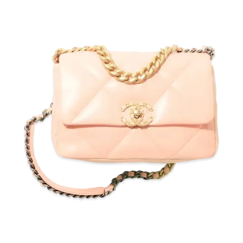 CHANEL 19 Hand Bag Lambskin "Orange"